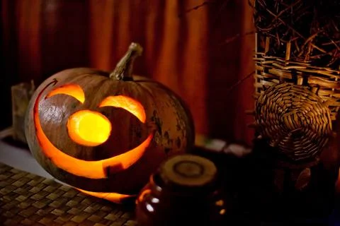 Pumpkin head 스톡 사진