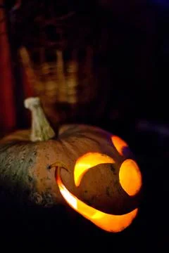 Pumpkin head Foto stock