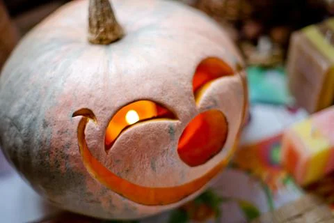 Pumpkin head Foto stock