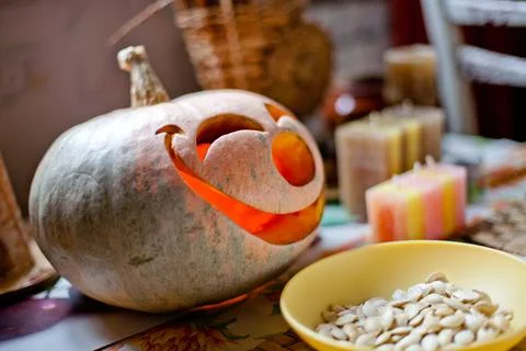 Pumpkin head Foto stock