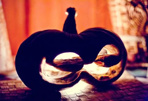 Pumpkin head Foto stock