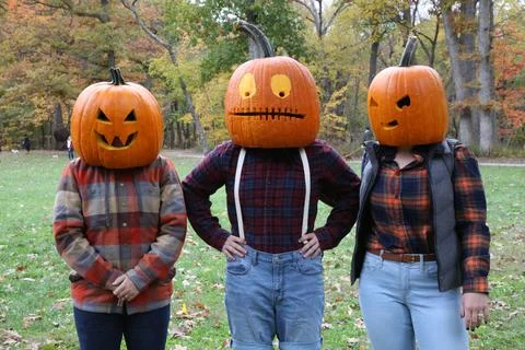 Pumpkin Heads Stock Photos