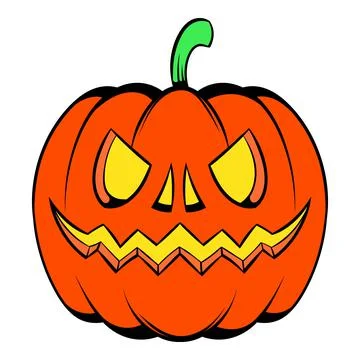 Pumpkin icon cartoon Stock Illustration