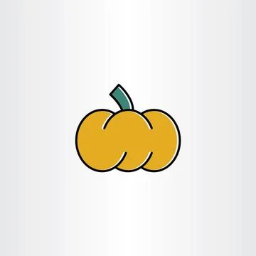Pumpkin icon design element vector symbol 스톡 일러스트