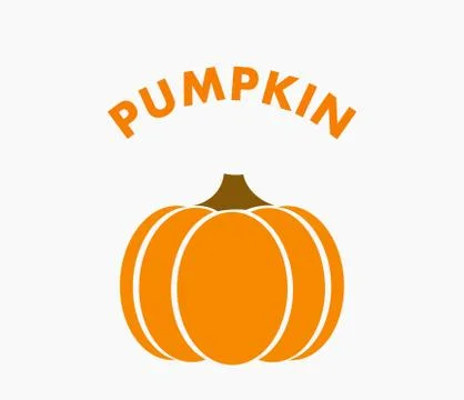 Pumpkin icon. Flat design vector illustration Stock Illustration