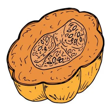 Pumpkin icon. Stock Illustration