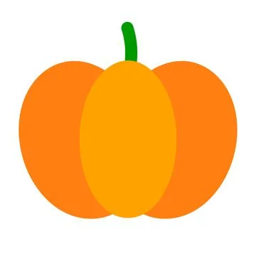 Pumpkin icon. Orange vegetable. Vector. Stock Illustration