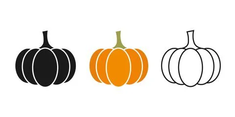 Pumpkin Icon. Vector Set Stock Illustration