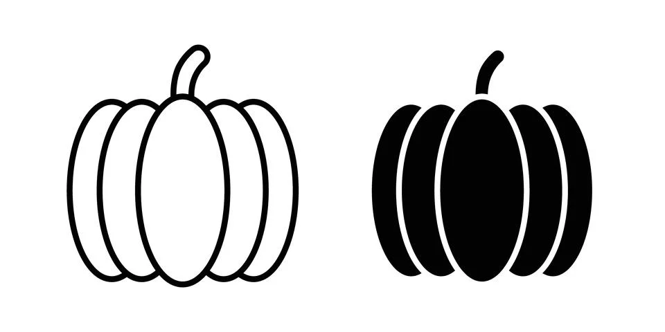 Pumpkin icon vector symbol graphics Stock Illustration