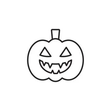 Pumpkin icon vector on white background Stock Illustration