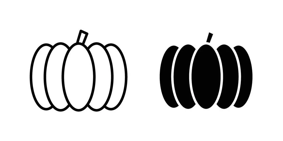 Pumpkin icon for web projects Stock Illustration