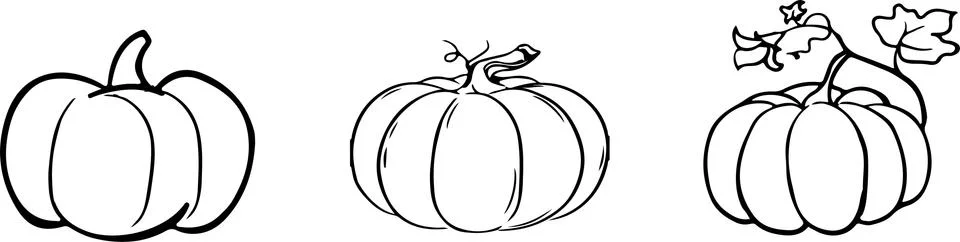 Pumpkin icon on white background Stock Illustration