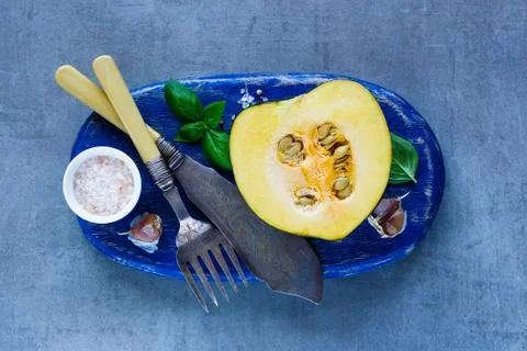 Pumpkin with ingredients Stock Photos