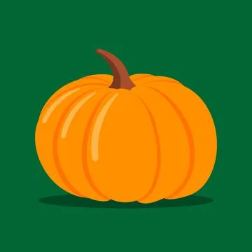 Pumpkin, isolated flat vector illustration Stock Illustration