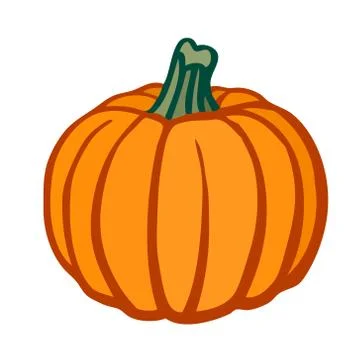 Pumpkin. Isolated object. Flat vector image. Stock Illustration