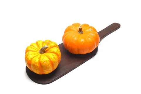 Pumpkin isolated on white background. close up pumpkin. Stock Photos