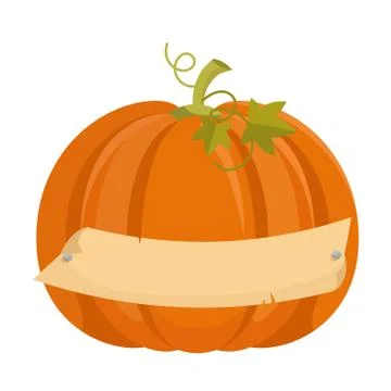 Pumpkin isolated on white background Stock Illustration