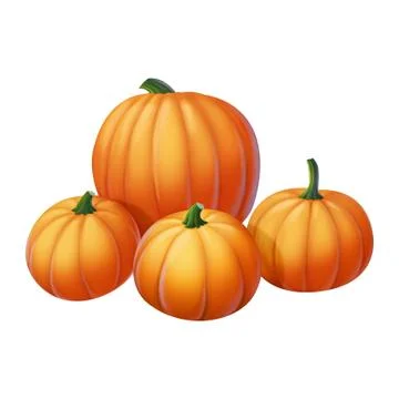 Pumpkin isolated on white background Stock Illustration