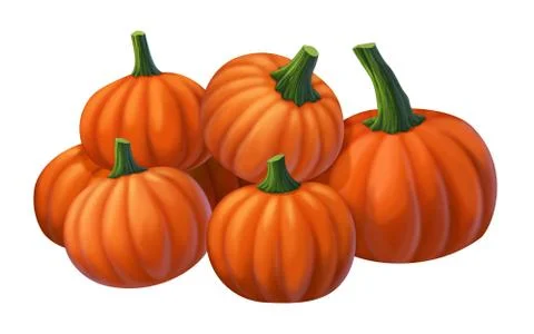 Pumpkin isolated on white background Stock Illustration