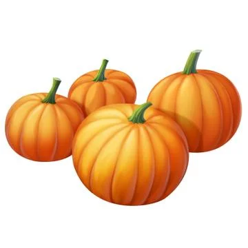 Pumpkin isolated on white background Stock Illustration