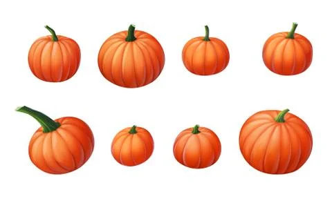 Pumpkin isolated on white background Stock Illustration