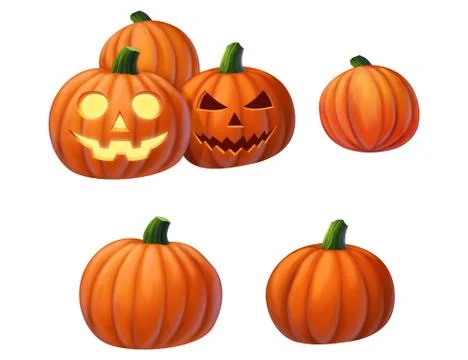 Pumpkin isolated on white background Stock Illustration