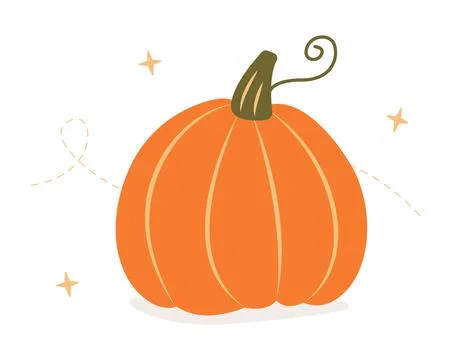 Pumpkin isolated on white background Stock Illustration