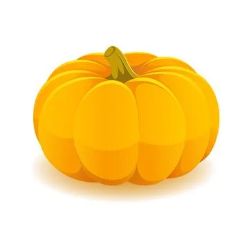 Pumpkin isolated on white background Illustrazione stock