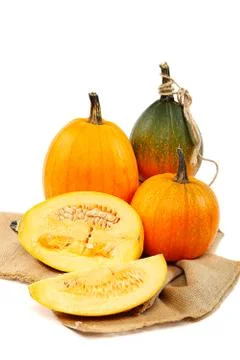 Pumpkin isolated on white background. Stockfoto's