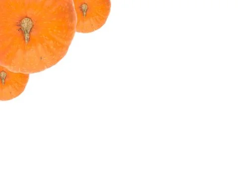 Pumpkin isolated on a white background, pumpkins collage for your design, spa Stock Photos