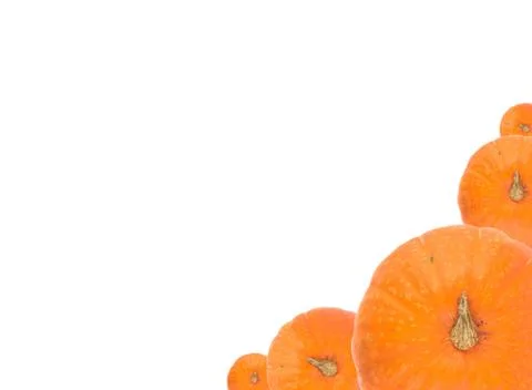 Pumpkin isolated on a white background, pumpkins collage for your design, spa Stock Photos