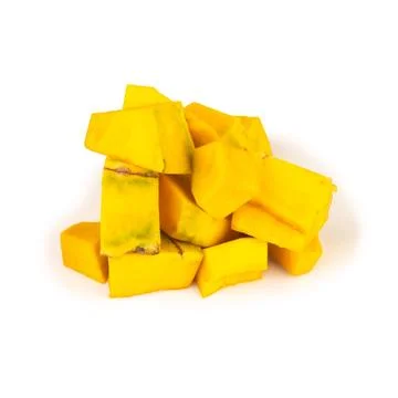 Pumpkin isolated on white background slice cube Foto stock