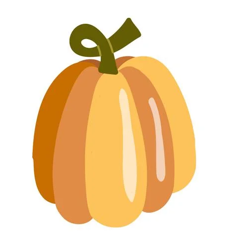 Pumpkin isolated on white background. Vector illustration Stock Illustration