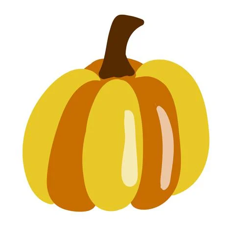 Pumpkin isolated on white background. Vector illustration Stock Illustration