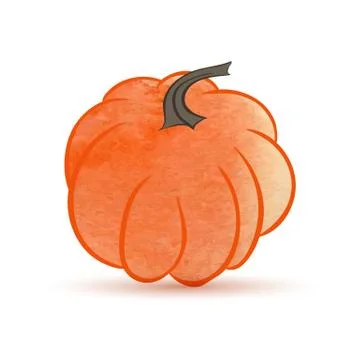 Pumpkin isolated on white Stock Illustration