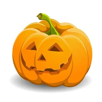 Pumpkin isolated on white. vector illustration Stock Illustration
