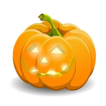 Pumpkin isolated on white. vector illustration Stock Illustration