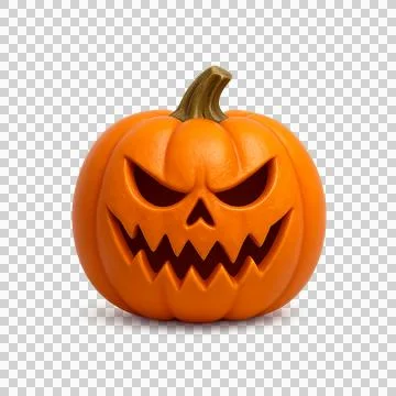 Pumpkin Jack O Lantern Angry Jagged Teeth Stock Illustration