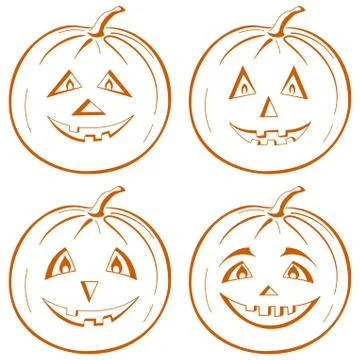 Pumpkin Jack O Lantern Stock Illustration