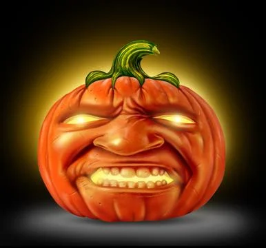 Pumpkin jack o lantern Stock Illustration