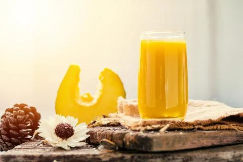 Pumpkin juice Stock Photos
