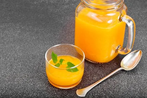 Pumpkin Juice, Smoothies Stock Photos