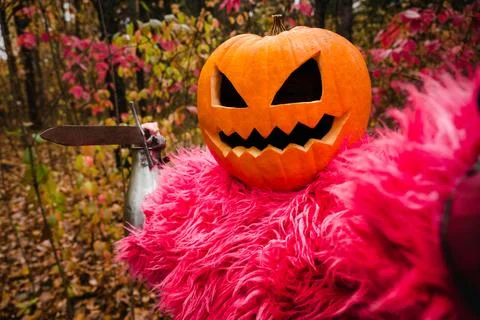 Pumpkin knight Stock Photos