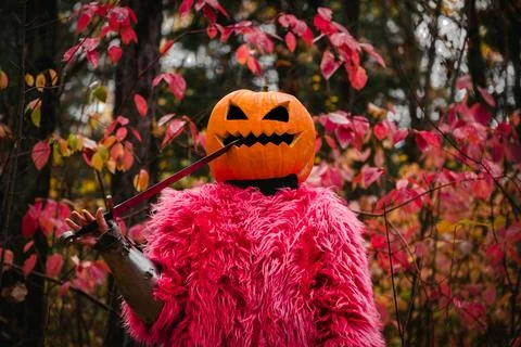 Pumpkin knight Stock Photos