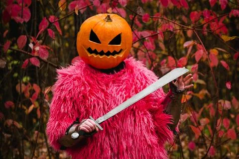 Pumpkin knight Stock Photos