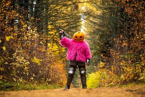 Pumpkin knight Stock Photos
