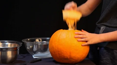 Pumpkin Lid Up And Down Stock Footage 97598200