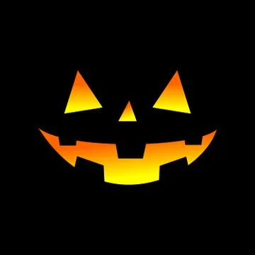 Pumpkin Lights Jack O Lantern Halloween Profile Stock Illustration