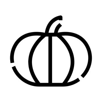 Pumpkin line art icon for fall holidays Stock Illustration