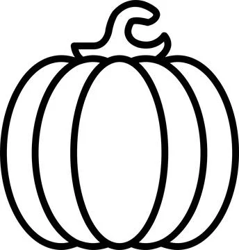 Pumpkin Line Icon Design Stock Illustration
